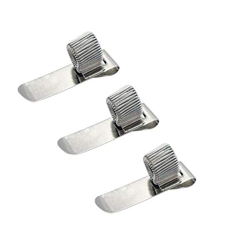 EDOBLUE Pen Holder Stainless Clip Clipboard with Spring Fits Almost All Pen Size(Silver) - Image 1