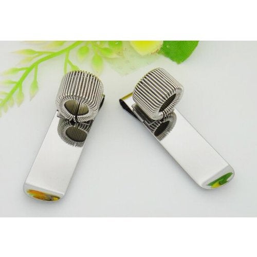 EDOBLUE Pen Holder Stainless Clip Clipboard with Spring Fits Almost All Pen Size(Silver) - Image 2