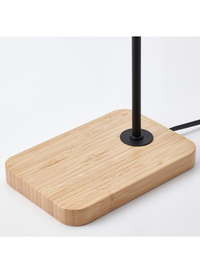 Zaboon Table Lamp, Black/Bamboo - Image 4