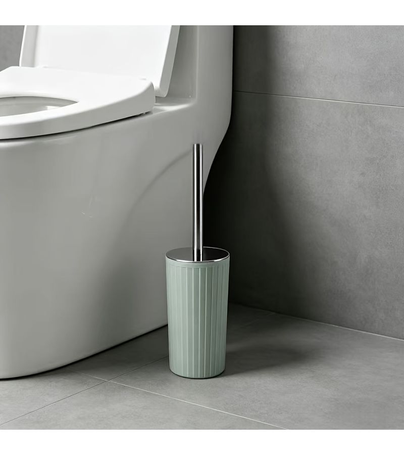 Green Multifunctional Toilet Brush With Hard Bristles For No Dead Corner Deep Cleaning Bathroom - Image 3