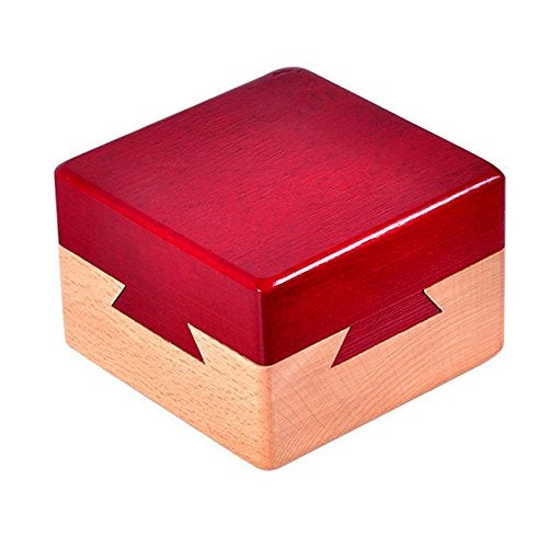 DC-BEAUTIFUL Impossible Dovetail Box Mini 3D Brain Teaser Wooden Magic Drawers Gift Jewelery Box Puzzle Toy - Image 1