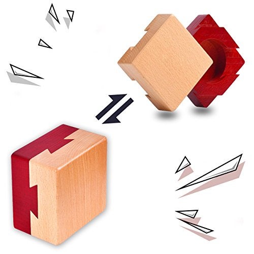 DC-BEAUTIFUL Impossible Dovetail Box Mini 3D Brain Teaser Wooden Magic Drawers Gift Jewelery Box Puzzle Toy - Image 2