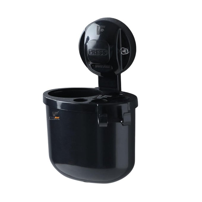 ABS VACCUM BASED SUCTION WALL MOUNTED FOR HANGING STRONG HEAVY DUTY MULTIPUPOSE TOOTHBRUSH HOLDER TUMBLER FOR KITCHEN BATHROOM BLACK