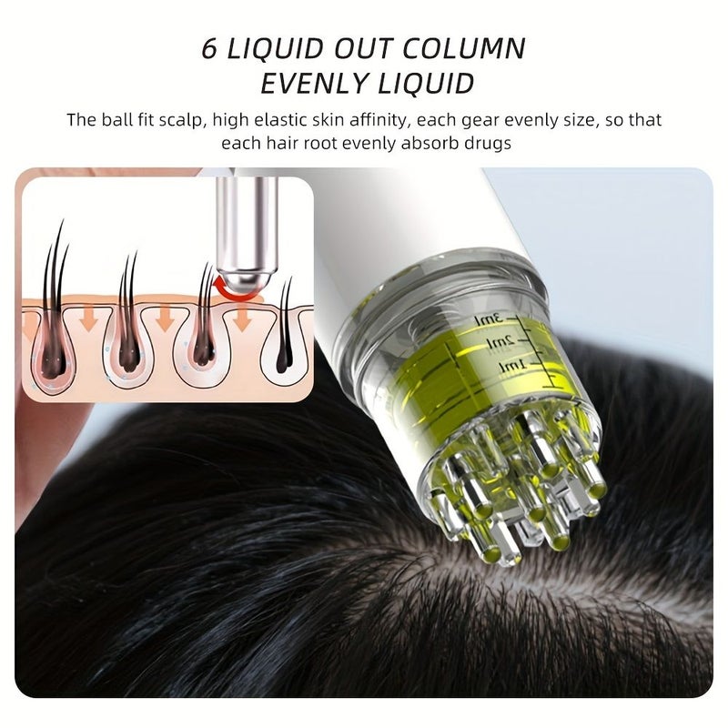 Portable Scalp Massage Comb Black With Essential Oil Guidance Speed Control Plastic Hair Care Tool For Smooth Scalp - Image 5
