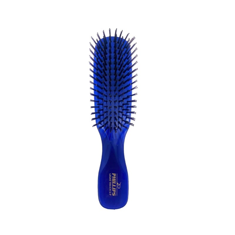 Phillips Brush Sapphire Light Touch 6P Hair Brush Purse Sized Part of the Light Touch Gem Collection