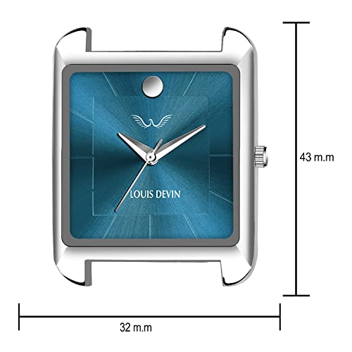 LOUIS DEVIN Stainless Steel Chain Analog Wrist Watch for Men (Blue Dial) | LD-G057-BLU-CH - Image 4