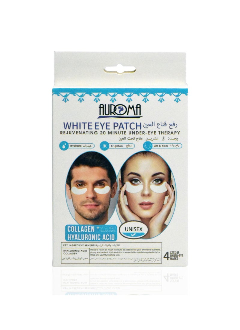 AUROMA 4Pcs Eye Masks for Dark Circles and Puffiness,  Under Eye Patches for Puffy Eyes Treatment, Under Eye Gel Pads Collagen for Eye Bags Treatment, Gel Eye Mask Skincare, White  - Image 2