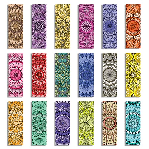 Ambiyaa Set of 18 Handmade Mandala Bookmarks in Monochrome Colors - Image 1