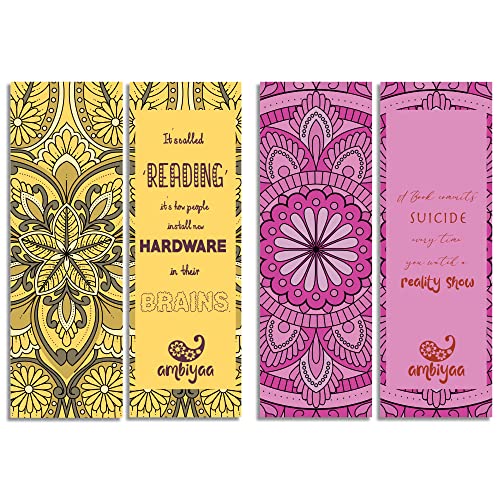 Ambiyaa Set of 18 Handmade Mandala Bookmarks in Monochrome Colors - Image 4