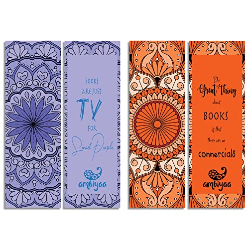 Ambiyaa Set of 18 Handmade Mandala Bookmarks in Monochrome Colors - Image 5