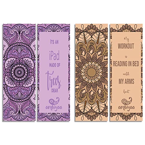 Ambiyaa Set of 18 Handmade Mandala Bookmarks in Monochrome Colors - Image 3