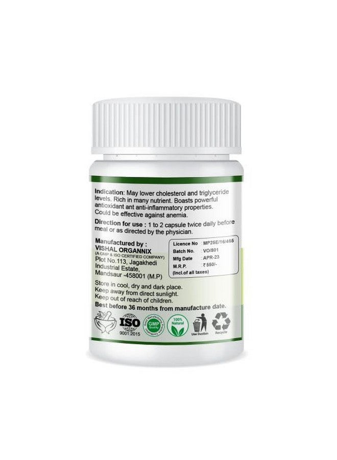 atharva Spirulina Capsules (60- Capsules) May Lower Cholesterol And Triglyceride Levels. Rich In Many Nutrient. Boasts Powerful Antioxidant And Anti-Inflammatory Properties - Image 2