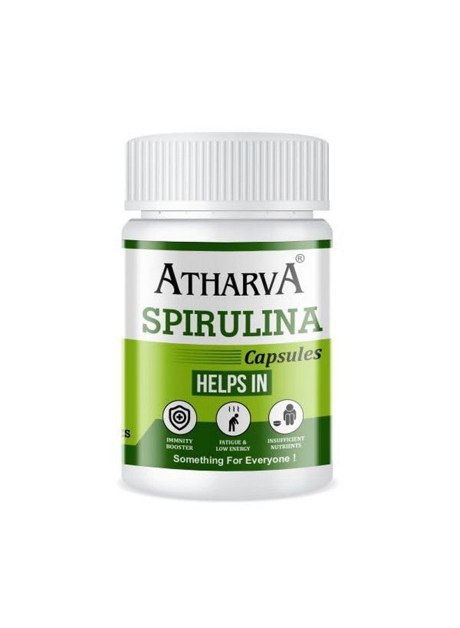 atharva Spirulina Capsules (60- Capsules) May Lower Cholesterol And Triglyceride Levels. Rich In Many Nutrient. Boasts Powerful Antioxidant And Anti-Inflammatory Properties - Image 1