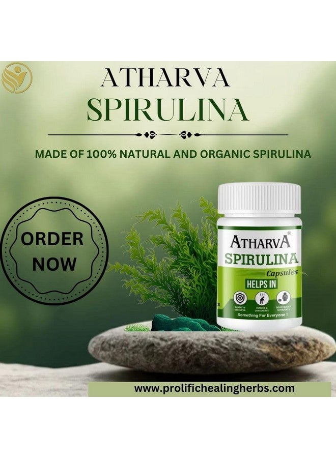 atharva Spirulina Capsules (60- Capsules) May Lower Cholesterol And Triglyceride Levels. Rich In Many Nutrient. Boasts Powerful Antioxidant And Anti-Inflammatory Properties - Image 4