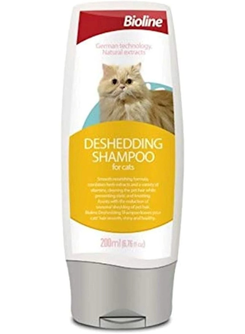Bioline Deshedding Shampoo for Cats – 200 ml