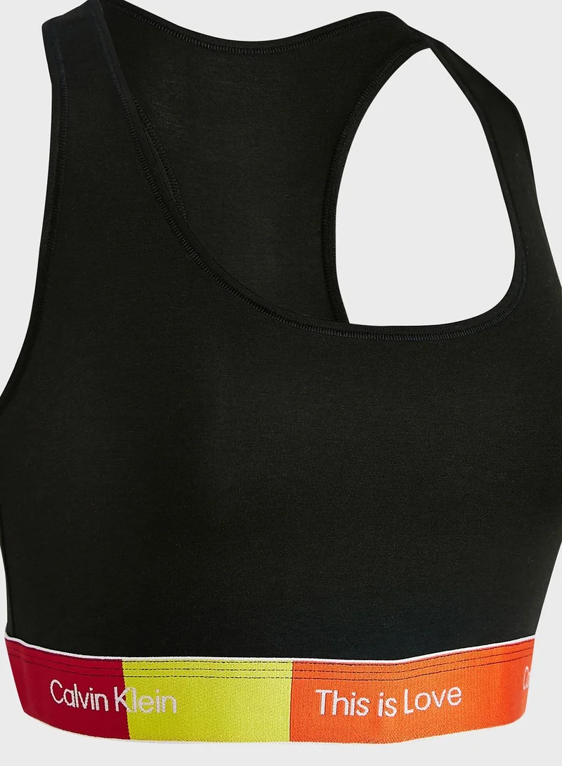 CALVIN KLEIN Logo Band Bikini Top
