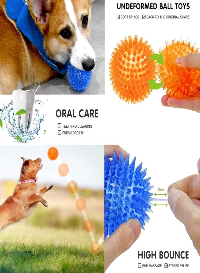 PETLICIOUS & MORE ألعاب بيتليشوس آند مور® للجراء والكلاب الصغيرة: كرة تسنين شائكة | كرة حبل | لعبة حبل لتنظيف اللثة | لعبة شبشب مضغ للكلاب مصنوعة من مزيج القطن والبوليستر | لعبة عظمة مضغ مطاطية، عبوة من 5 قطع - Image 3