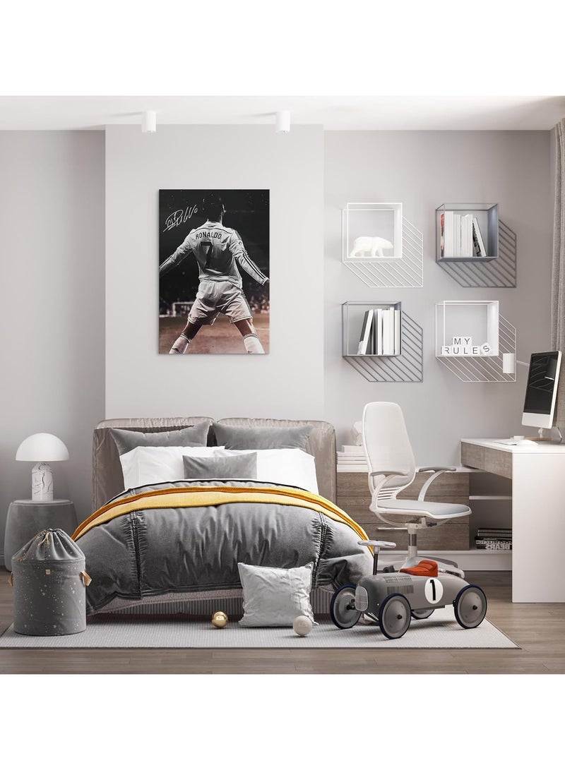 Today Idea Cristiano Ronaldo Football Stars Canvas Poster | Unframed Wall Art Decor | 16in x 24in (Cristiano Ronaldo Poster) - Image 3