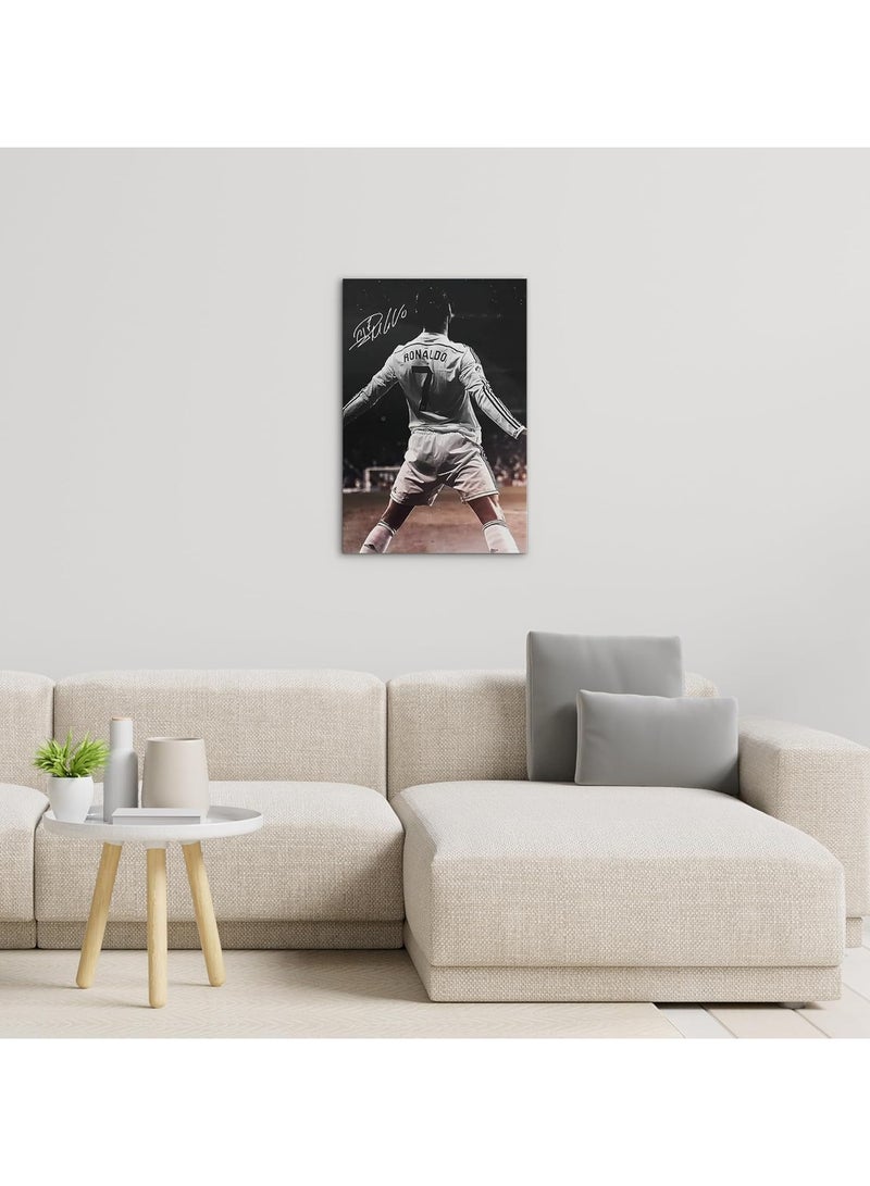 Today Idea Cristiano Ronaldo Football Stars Canvas Poster | Unframed Wall Art Decor | 16in x 24in (Cristiano Ronaldo Poster) - Image 2