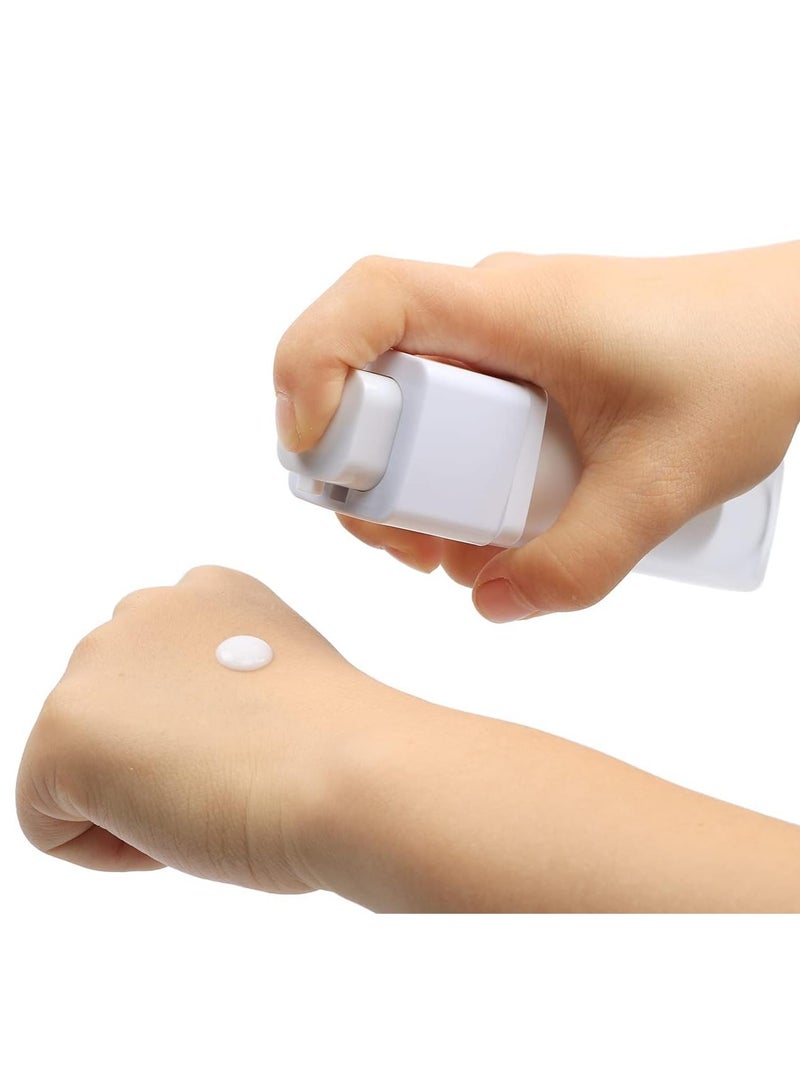 KASTWAVE Airless Lotion Bottle, Mini Scrub Lotion Dispensing Bottle Refillable with Rotary Pump Head, 30ml Cosmetic Small Jar for Shampoo Face Cream Foundation Liquid Storage 3 Pcs - Image 3