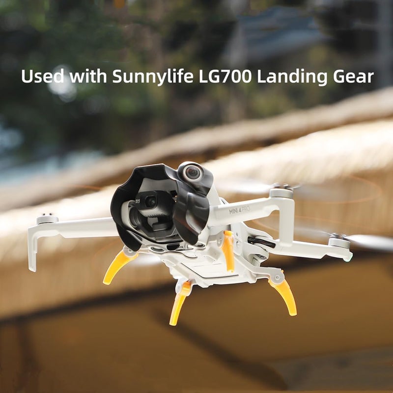 Xmipbs Mini 4 Pro Lens Hood AntiGlare Sunshade Cover Gimbal Camera Guard Protector for DJI Mavic Mini 4 Pro Black - Image 2