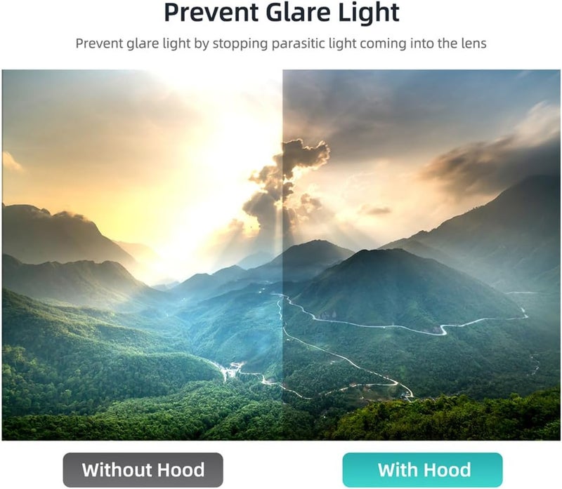 Xmipbs Mini 4 Pro Lens Hood AntiGlare Sunshade Cover Gimbal Camera Guard Protector for DJI Mavic Mini 4 Pro Black - Image 4