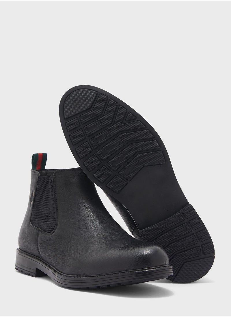 Robert Wood - Webbing Detail Chelsea Boots - Image 1