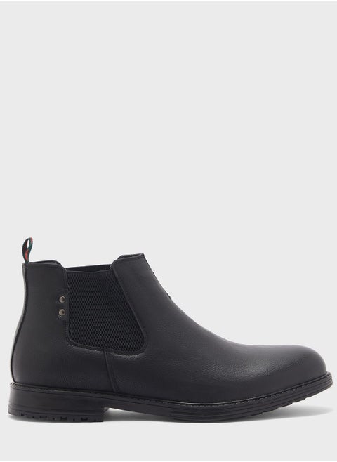 Webbing Detail Chelsea Boots