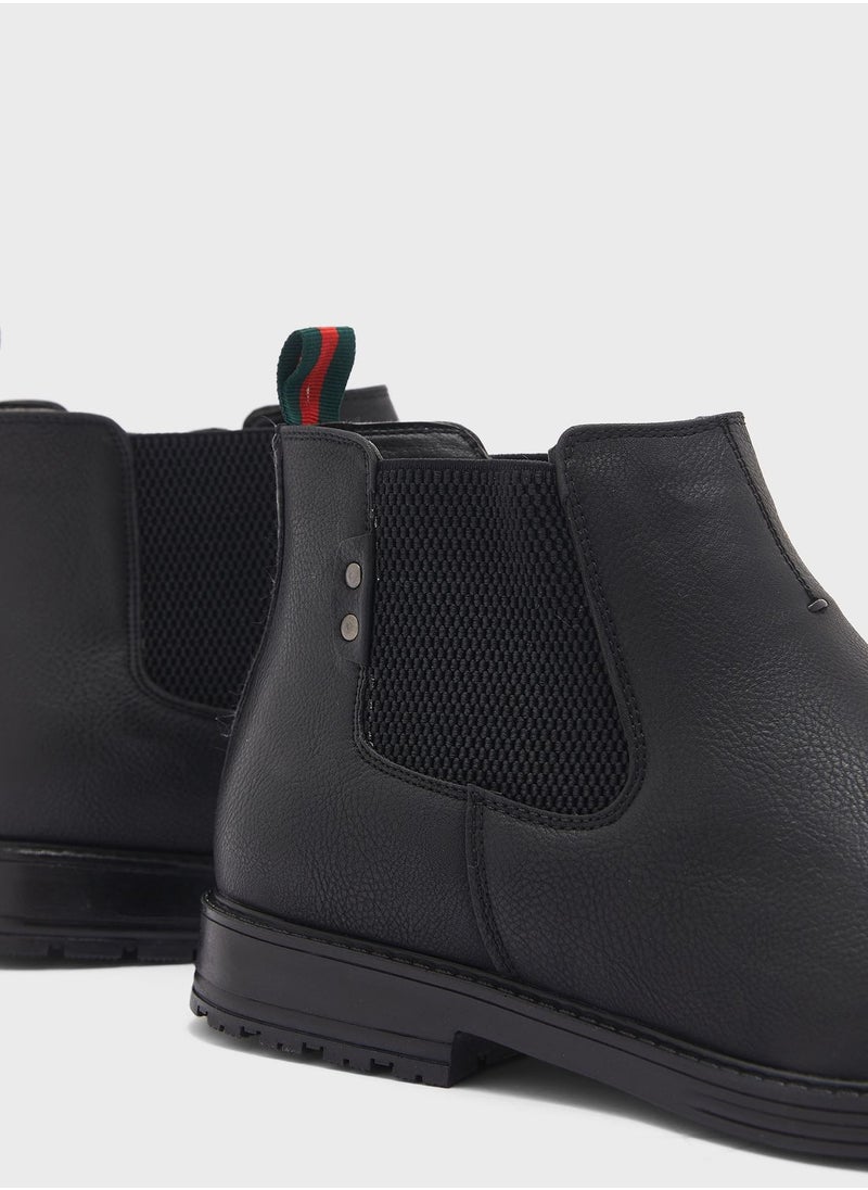 Robert Wood - Webbing Detail Chelsea Boots - Image 1