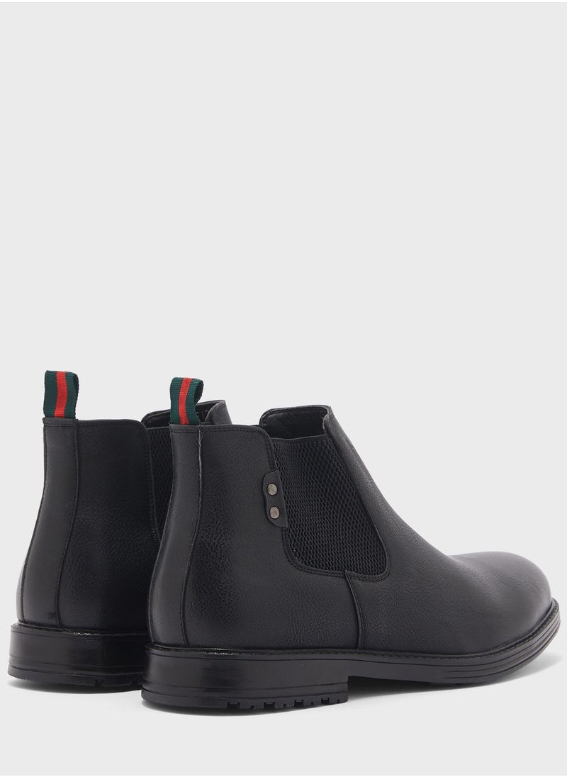 Robert Wood - Webbing Detail Chelsea Boots - Image 1