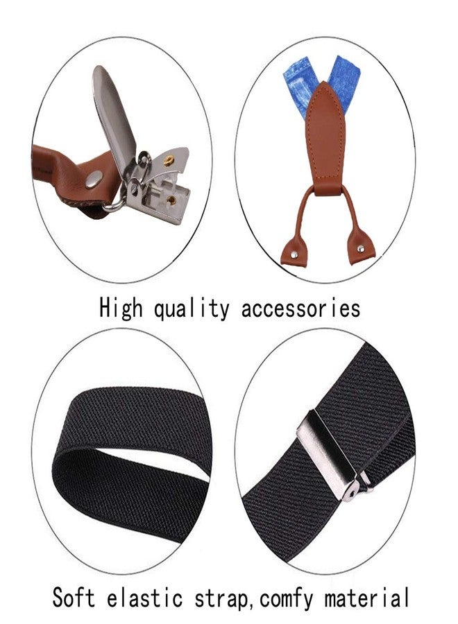 GUCHOL Boys and Girls Suspenders 4 Clips Adjustable Length Braces Rainbow Suspenders for Kids Prime (Multicolor) - Image 5