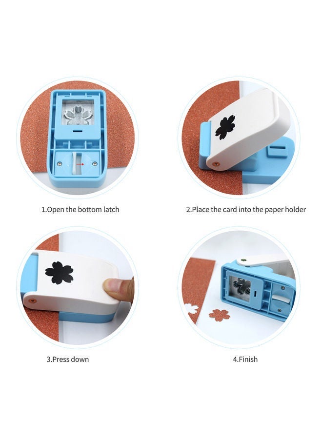 NIBEMINENT DIY Craft Hole Paper Puncher White/Blue - Image 2