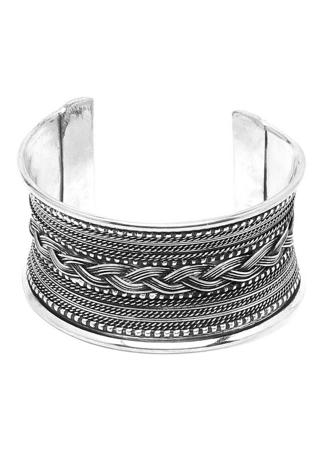YouBella - YouBella Jewellery Oxidised Silver Cuff Bracelet Bangle for Girls and Women (Style 1) - Image 1