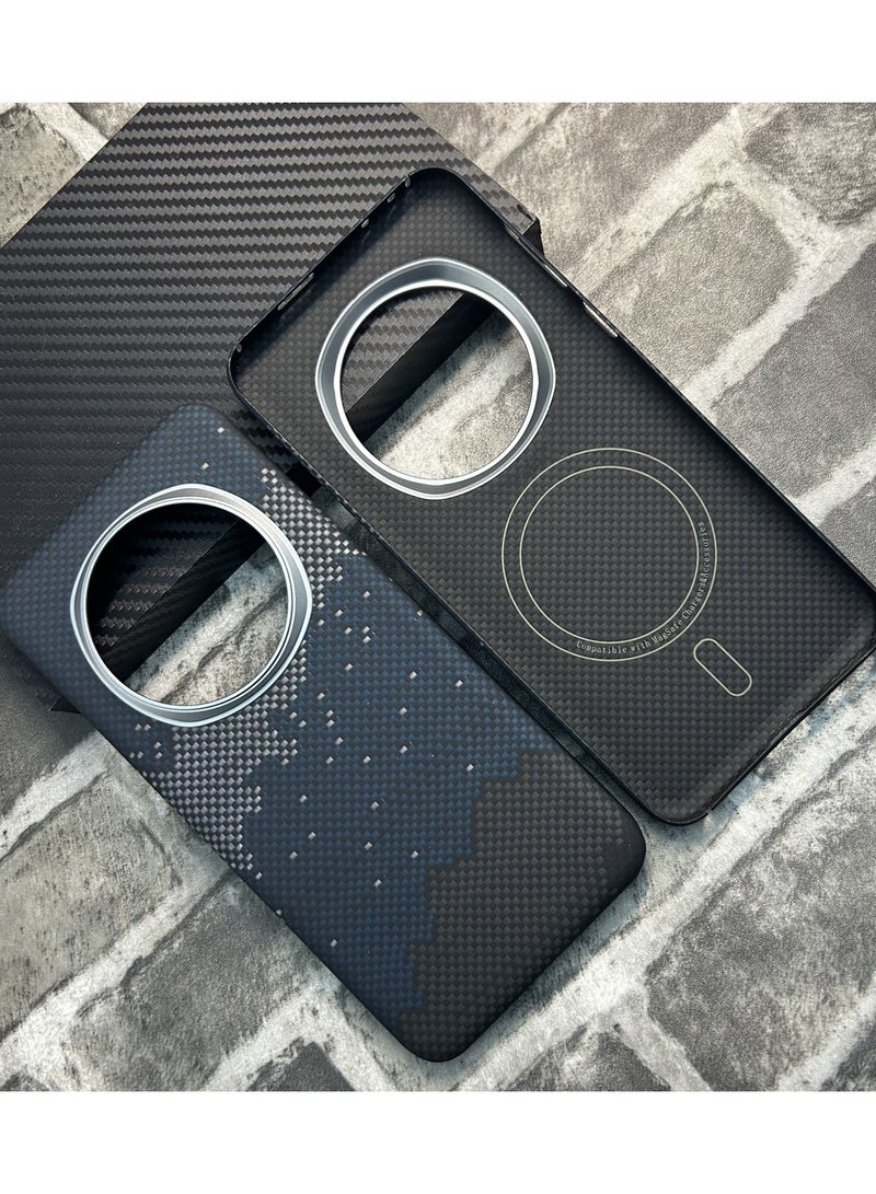 general 600D Kevlar Case Compatible with Honor Magic 7 Pro, Kevlar Aramid Fiber Magnetic Anti-fall Phone Case, Ultra-thin Anti-fingerprint Protective Back Cover for Magic7 Pro