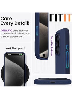 FITIT FITIT Magnetic Silicone Case for iPhone 13 Pro Max 6.7-Inch, Compatible with MagSafe, Blue.  - Image 4
