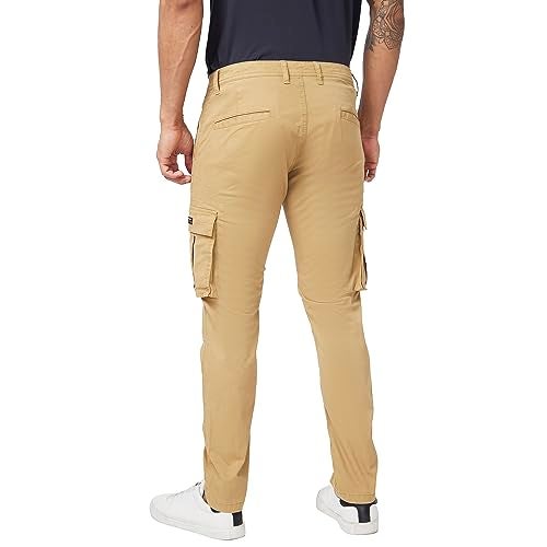 Spykar Cargo Fit Mid Rise Khaki Trousers for Men (Size: 32)-MTRCG2BC007-Sand Khaki - Image 3
