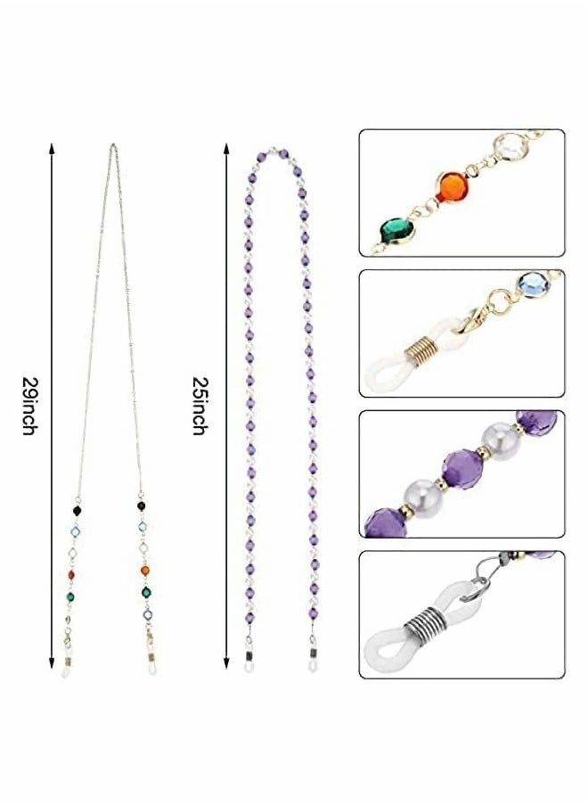 Generic Eyeglasses Chains Beaded Sunglasses Strap Holder Elegant Eyewear Retainer Chain, 8 Styles  - Image 2