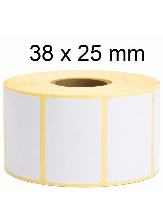 firstnock Thermal Barcode Label Roll 38 x25mm – 1000 PCS Direct Thermal Barcode Stickers for Retail, Shipping, Books & Inventory | Small Barcode Label Roll for Printers, POS & Warehouses - Image 1