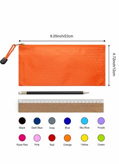 Excefore Zipper Pencil Pouches, 29Pcs Pouch Small Bags Waterproof Cases, Multipurpose Travel for Office Supplies Cosmetics Accessories 12 Colors  - Image 2
