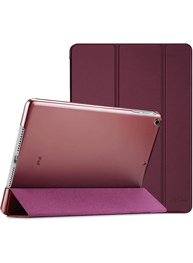 Procases Smart Case For Ipad Air 1St Edition, Ultra Slim Lightweight Stand Protective Case Shell With Translucent Frosted Back Cover For Apple Ipad Air 2013 Model (A1474 A1475 A1476) -Wine - Image 1