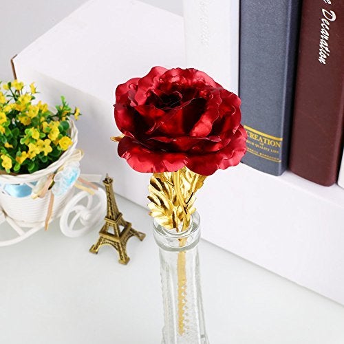 the purple tree The Purple Tree Artificial Rose and Gift Box and Carry Bag Red 1 Rose  - Image 2