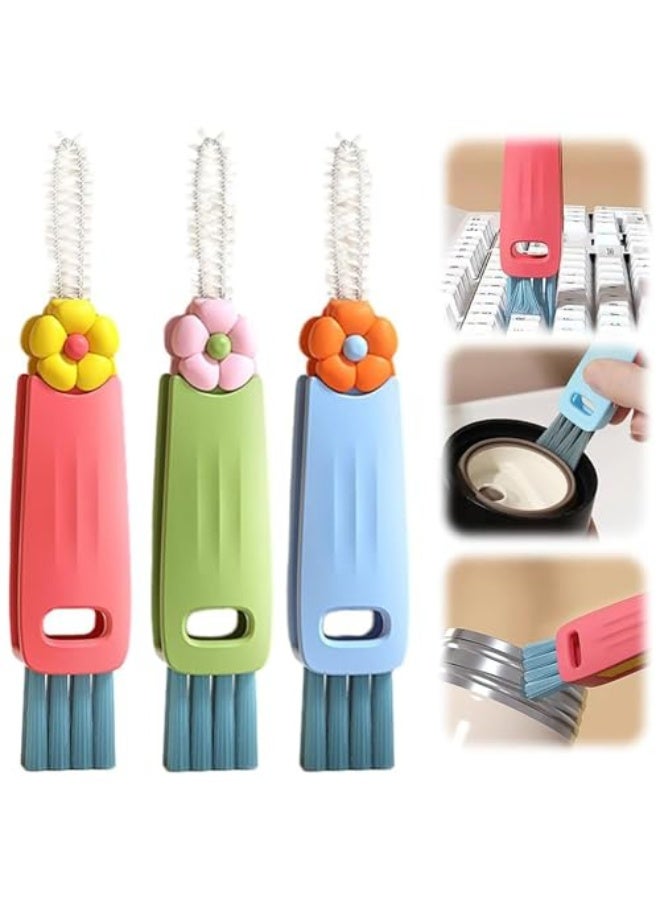 taimopets 3 in 1 Cup Lid Cleaning Brush, 3 in 1 Multifunctional Cleaning Brush,U-Shaped Cleaning Tool Lid Brush for Tumbler Water Bottle Tea Cups and Straw Cup Lid Slot Cleaner Home Kitchen(3pcs) - Image 1