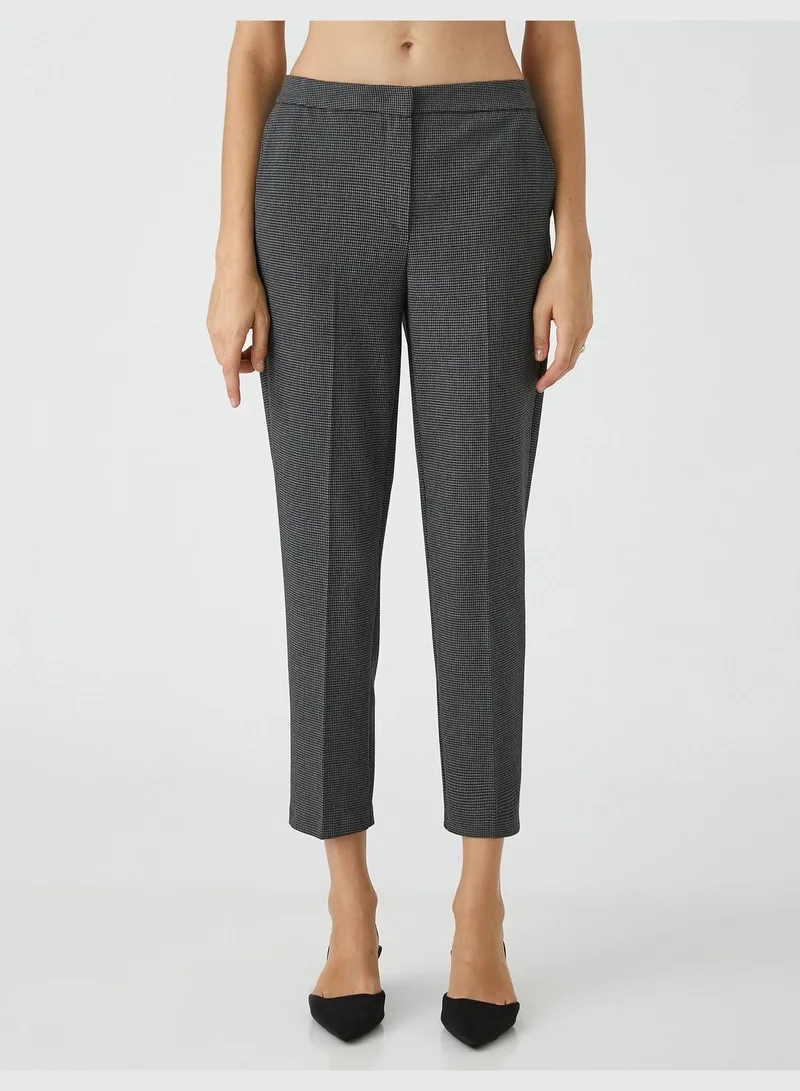 كوتون Basic Medium Waist Trousers
