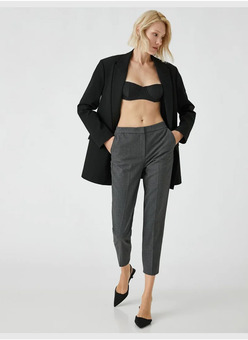 كوتون Basic Medium Waist Trousers