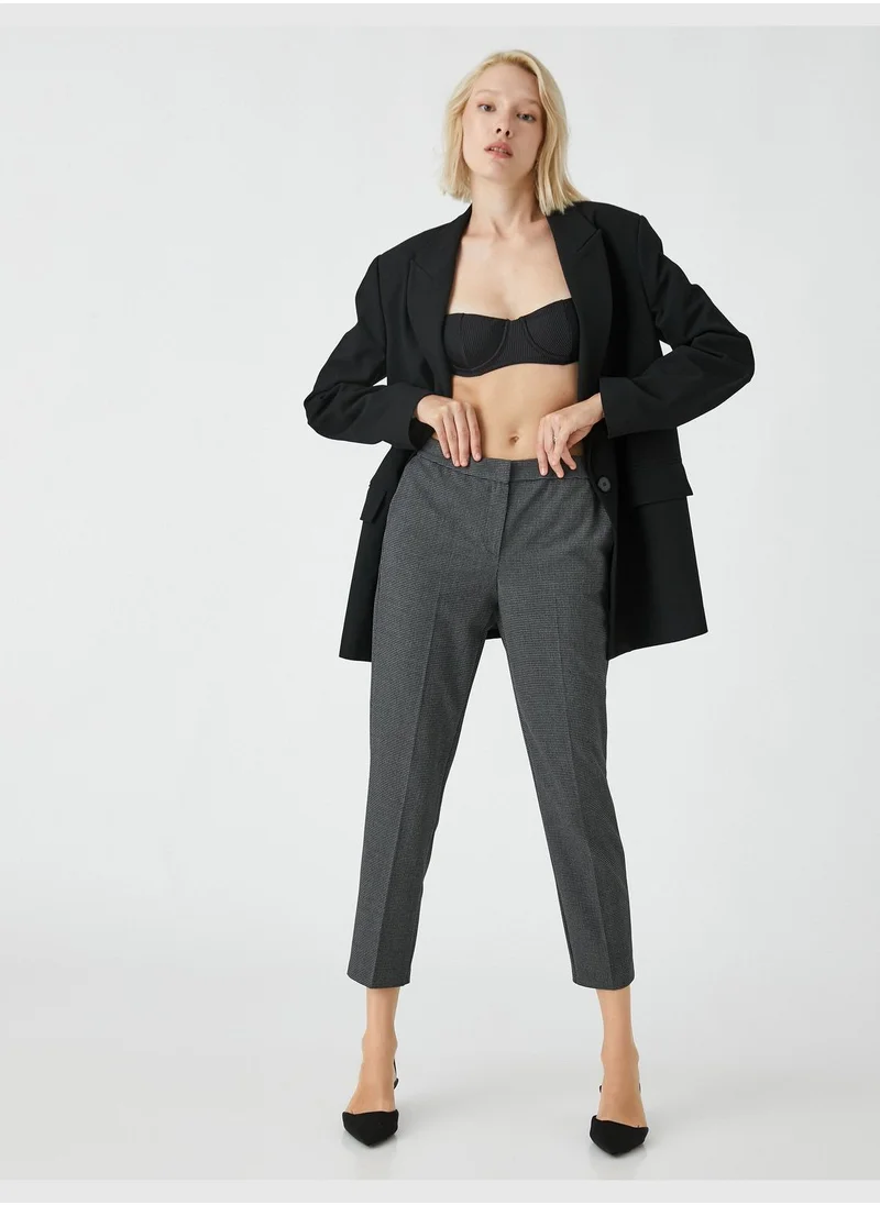 كوتون Basic Medium Waist Trousers