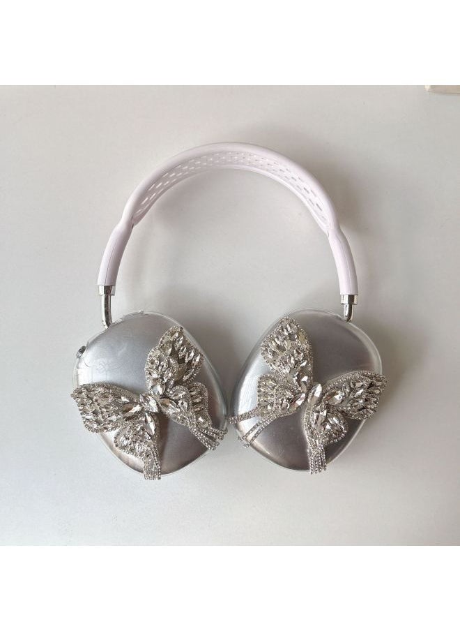 Generic - Korean Style Three-Dimensional Butterfly Airpods Max Protective Case For Apple Headset Ear Cap Ear Mover Earphone Case-Color:Transparent + Three-dimensional Butterfly-Applicable Models:Airpods Max - Image 1