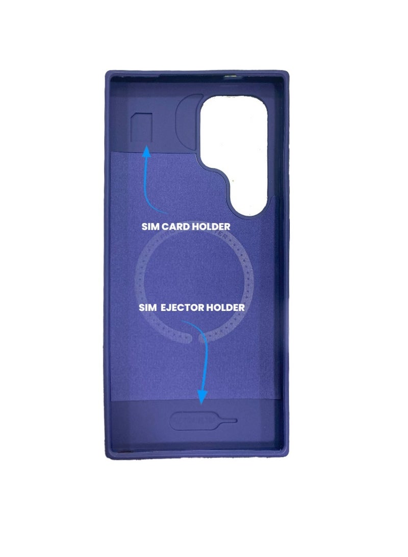 Yezler Samsung S24 Ultra Compatible Shockproof Case Premium Silicone Protection Anti Scratch Cover with Soft Touch Back Slim Lightweight Design Built in SIM Ejector Slot Wireless Charging Support Durable Stylish- Purple - Image 4