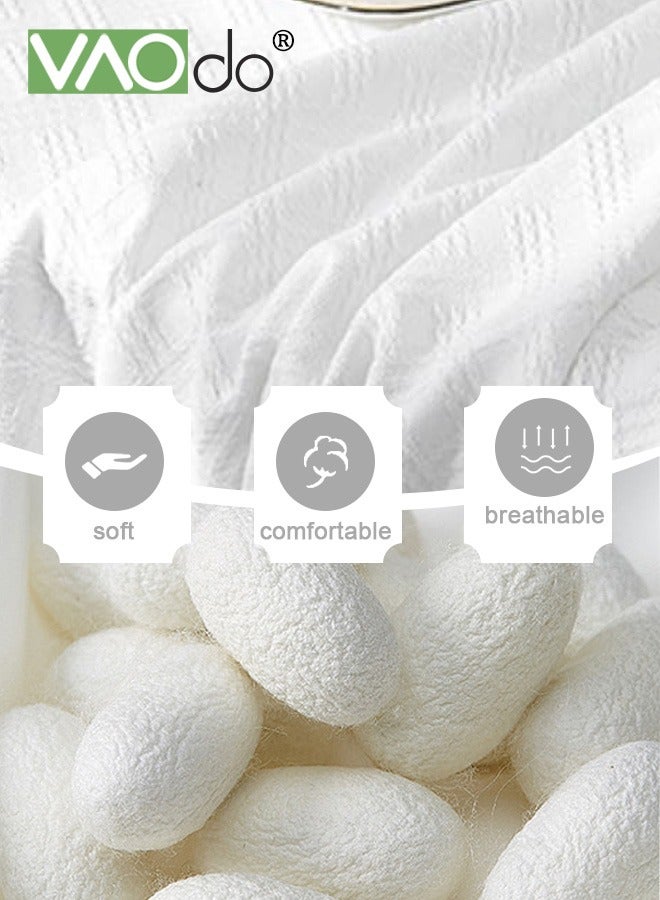 فاو دو مفرش مائدة مستدير مع شرابة، ملابس مائدة مقاومة للبقع وقابلة للغسل، أغطية مائدة عازلة للحرارة ومقاومة للماء، أغطية مائدة من قماش البوليستر أبيض - Image 3