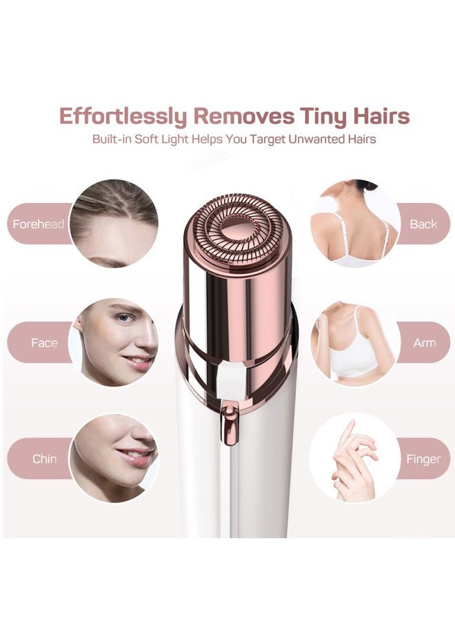 gurelax إزالة شعر الوجه للنساء، ماكينة حلاقة الوجه الكهربائية من جوريلاكس، مزيل شعر الوجه بدون ألم، جهاز إزالة الشعر القابل لإعادة الشحن للشفاه والذقن مع حقيبة مخملية - Image 2