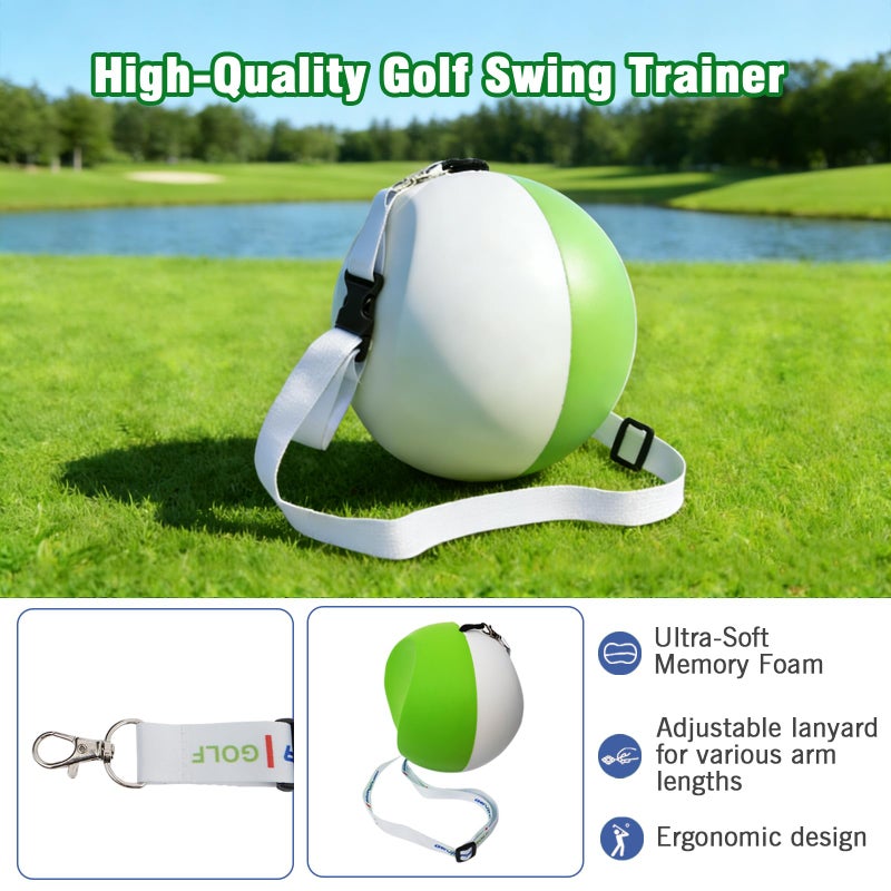 GEVINFA Compression Golf Swing Trainer Ball â€“ Master Forearm Connection & Impact Position | Fix Chicken Wing Slicing & Scooping | Enhance Tempo, Lag & Pure Ball Striking | Soft Memory Foam Golf Training Tool - Image 4